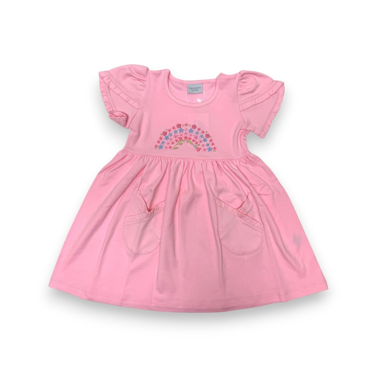 Squiggles Blooming Rainbow Popover Dress W/Princess Sleeve & Pocket  377/P725 5303