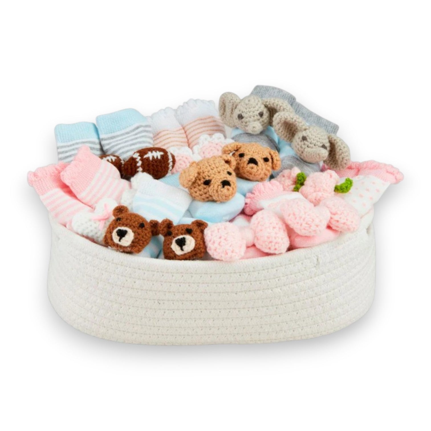 Mud Pie crochet rattle toe socks