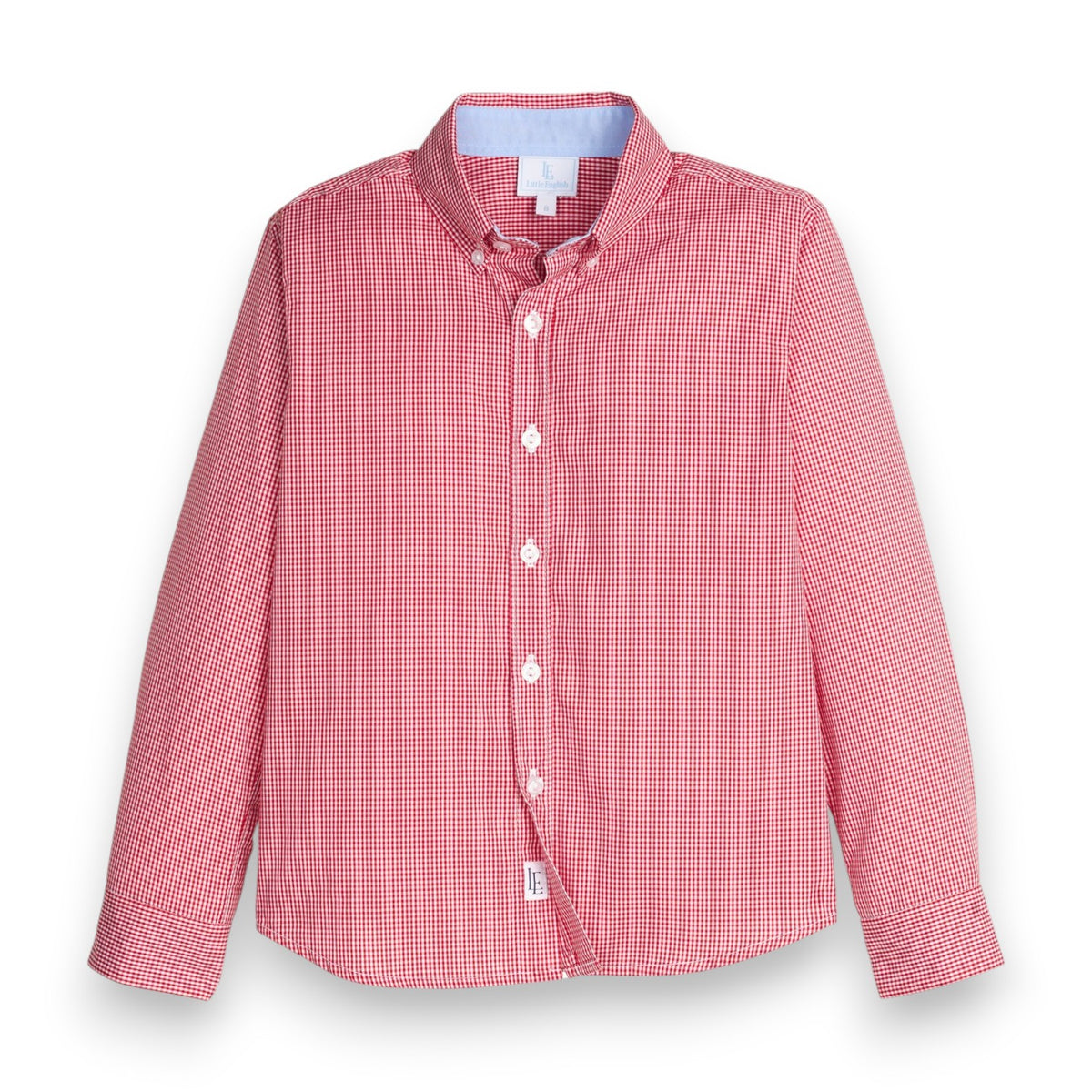 Little English Button Down Shirt Red Mini Gingham 5309
