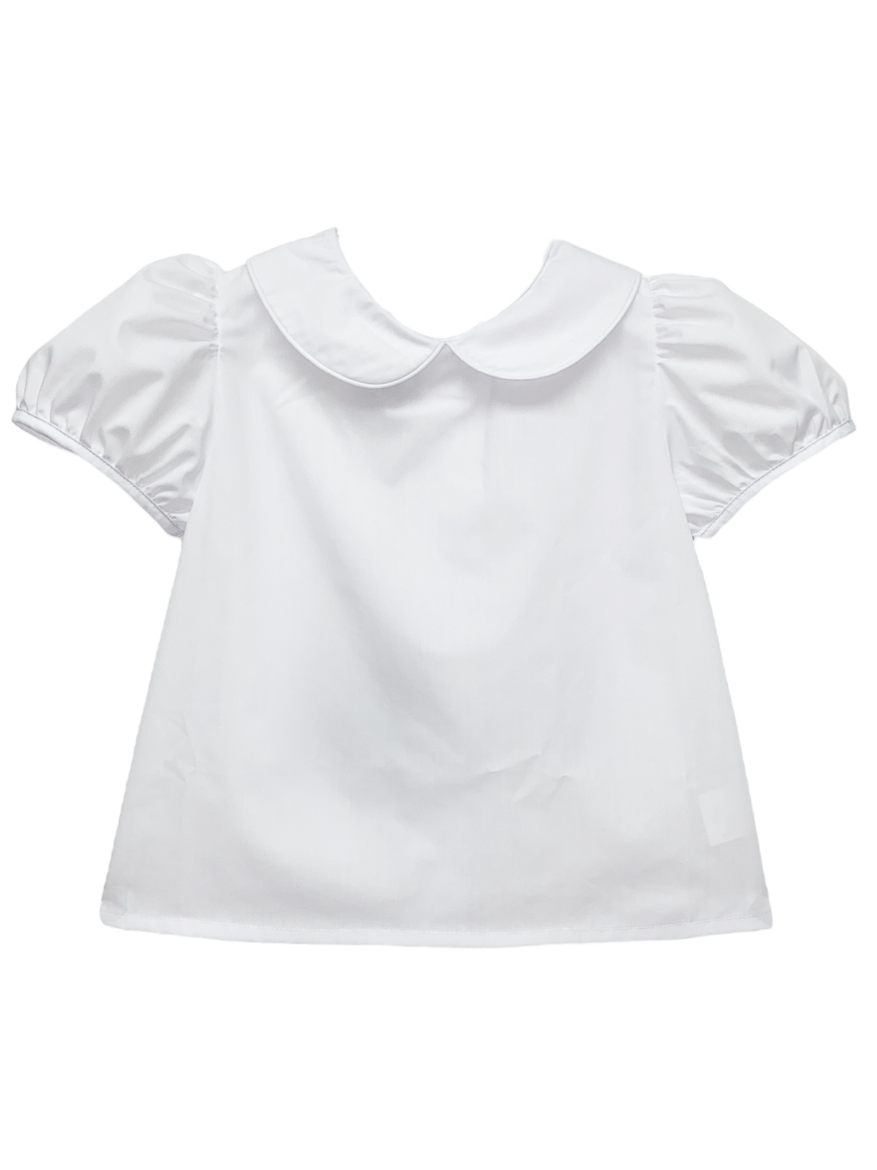 Name Dropper Pl Basic Ally Girl Peter Pan Blouse w/White Piping Woven SS 5201 ZBS19-PPIGBASS_WWPH