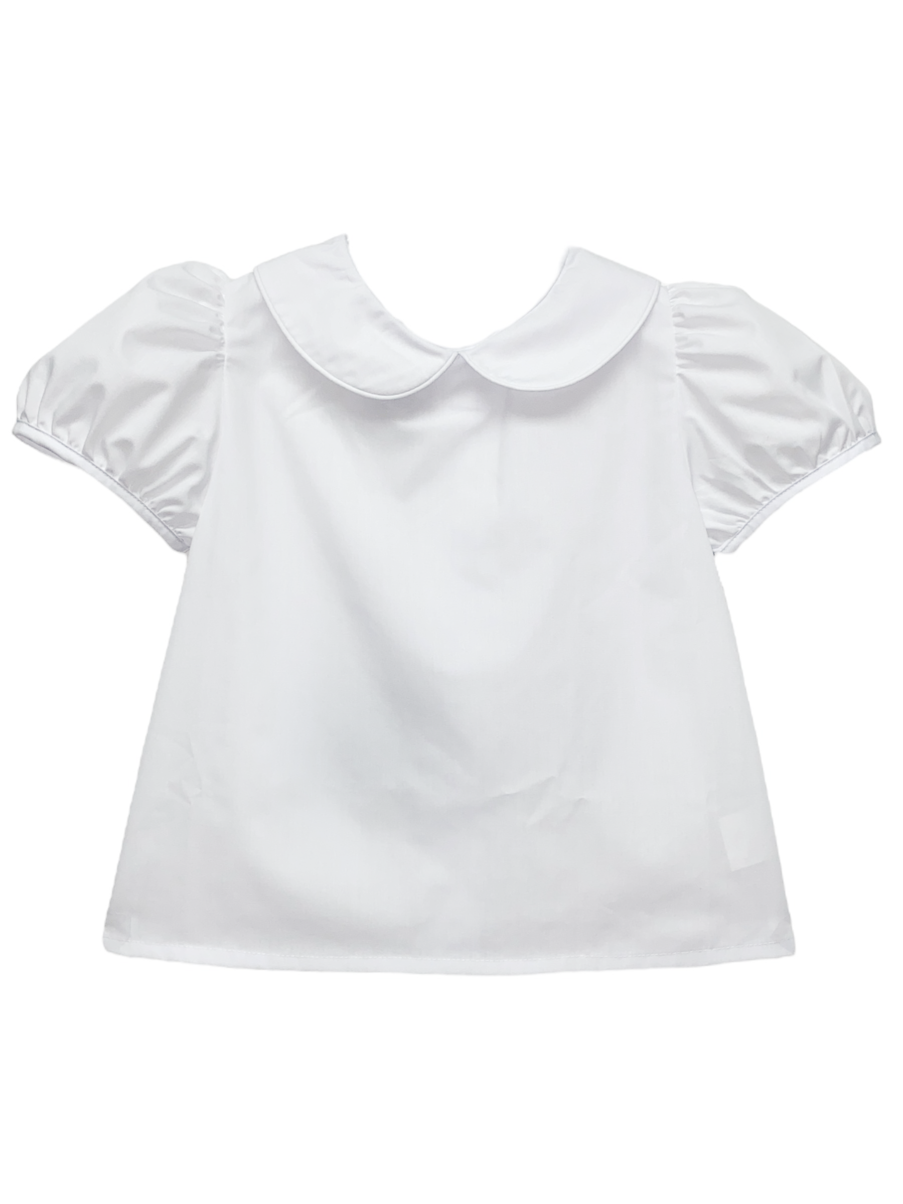 Name Dropper Pl Basic Ally Girl Peter Pan Blouse w/White Piping Woven SS 5201 ZBS19-PPIGBASS_WWPH