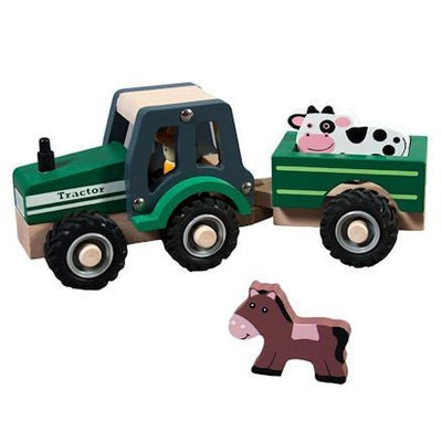 Rosalina green tractor w/animals