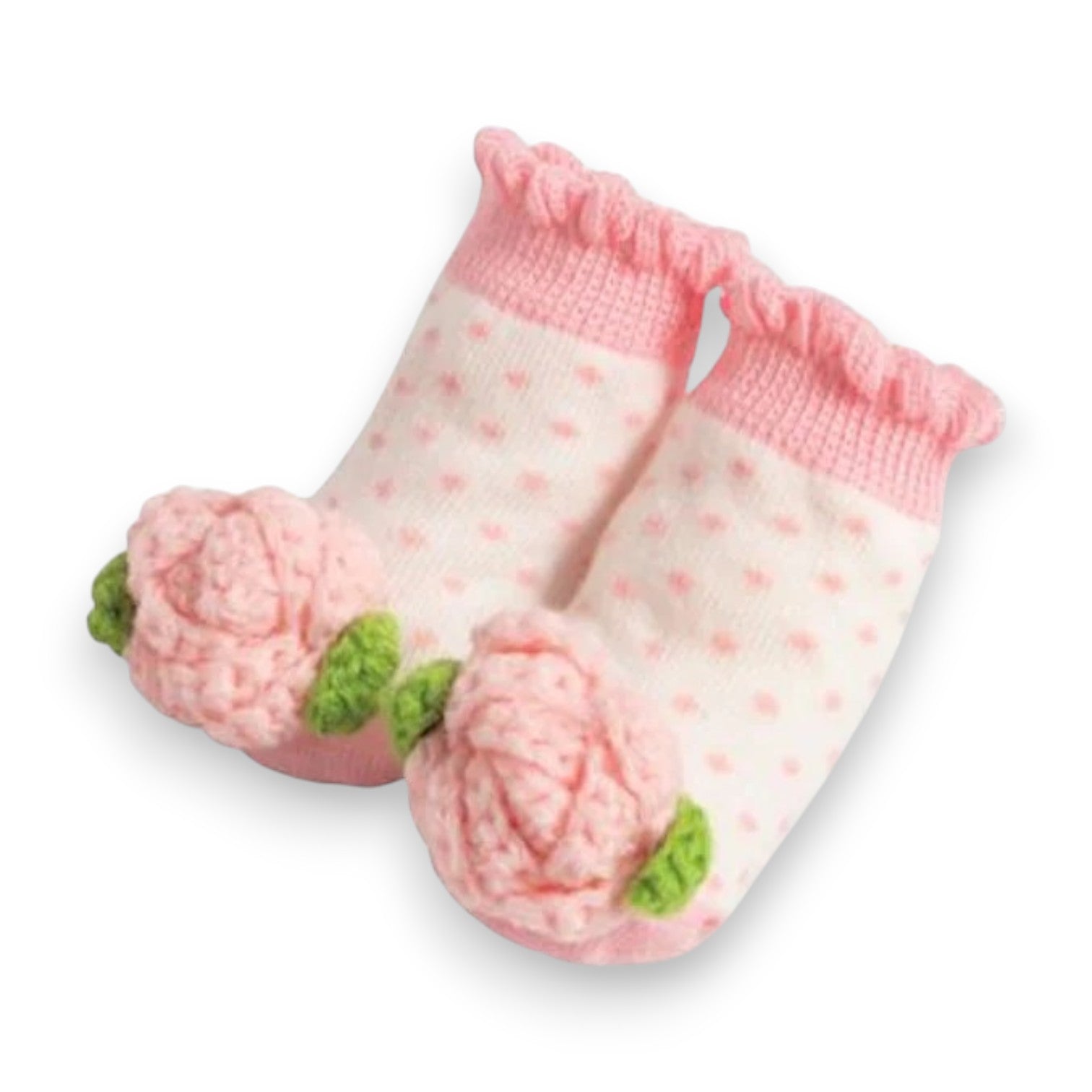 Mud Pie crochet rattle toe socks