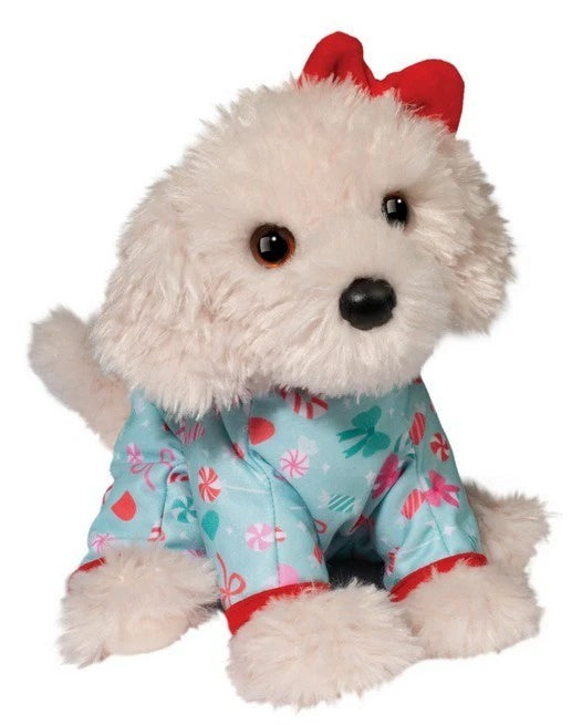Douglas White Lab w/Christmas PJ's (medium)