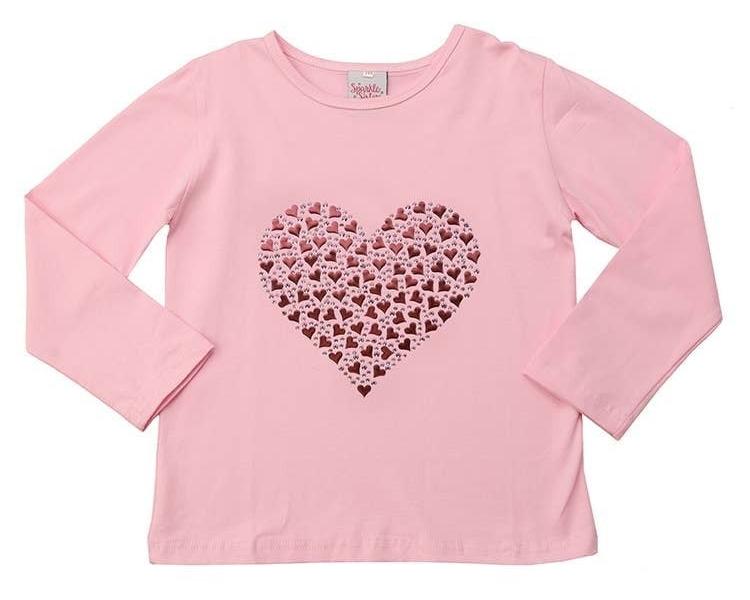 Sparkle Sisters Pink Full of Heart L/S Tee