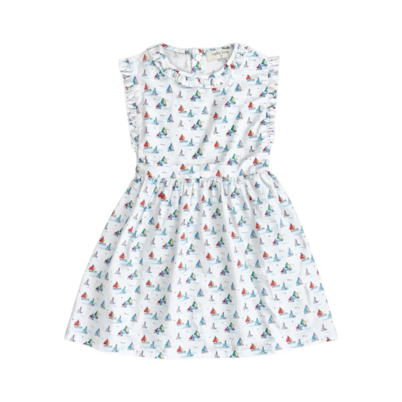 Nella June Sailboats Ruffle Sundress 2612SAI 5301