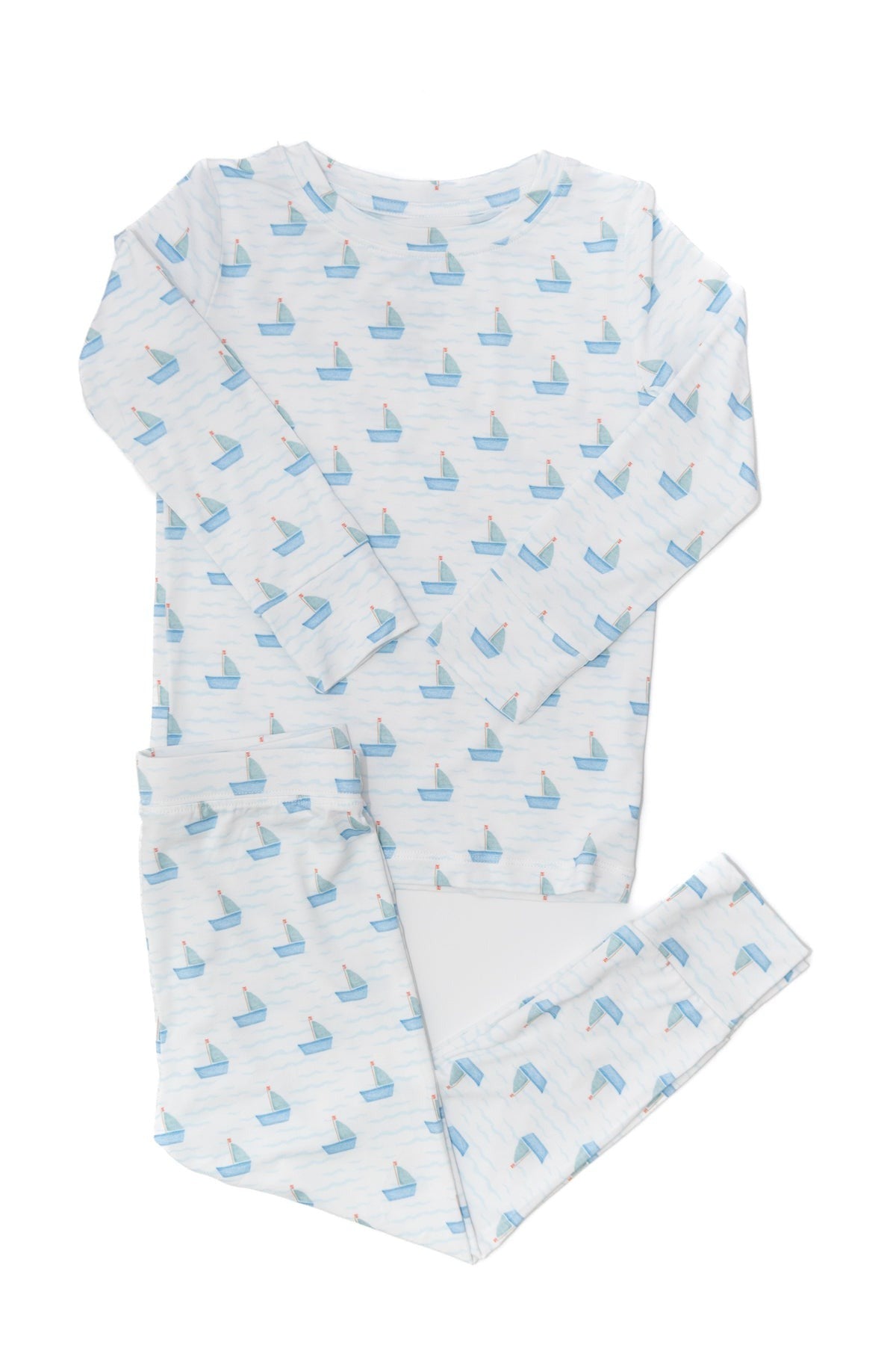 Uptown Baby Sailboat Pajamas White/Blue 5301