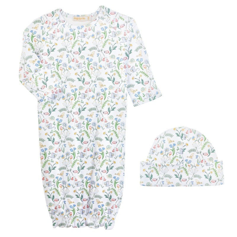 Baby Club Prairie Beauty Printed Gown & Hat Set SET21163 5108