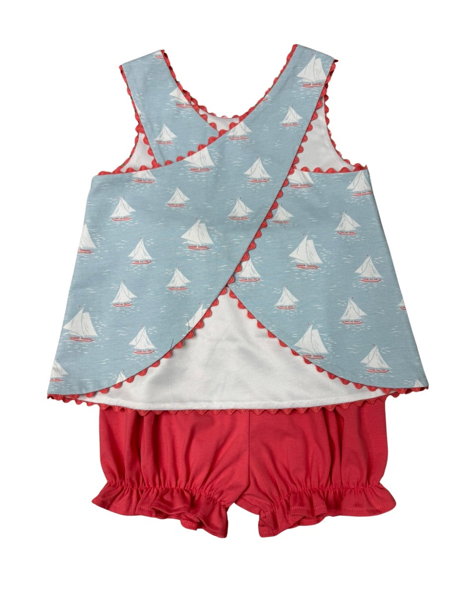 Whimsy Bay Set Sail Swing Top Bloomer Set WBS26-63