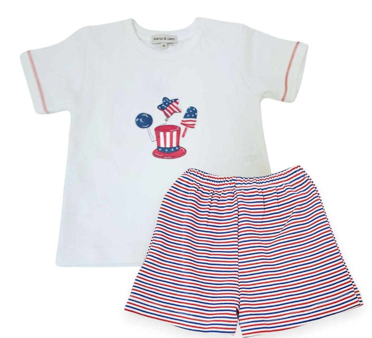 Marco & Lizzy Patriotic Collection 2pc Boys Short Set IF-0047SE 5302