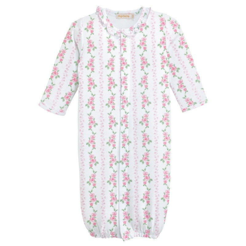 Baby Club Soft Roses Printed Conv Gown W/Ruffle NIG04277 5208