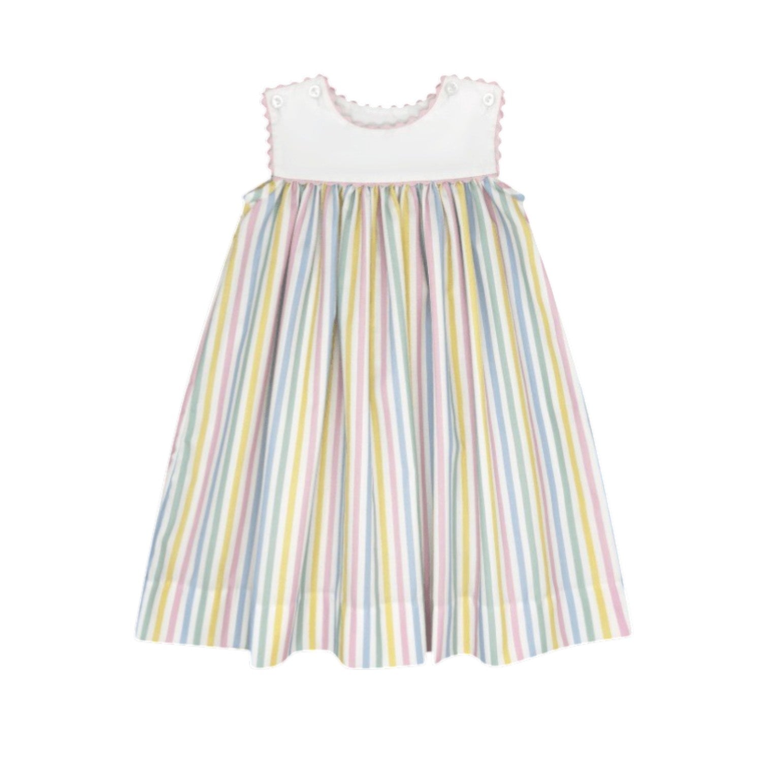 Lullaby Set Charming Dress Sorbet Stripe W/Pink Ric Rac 5303
