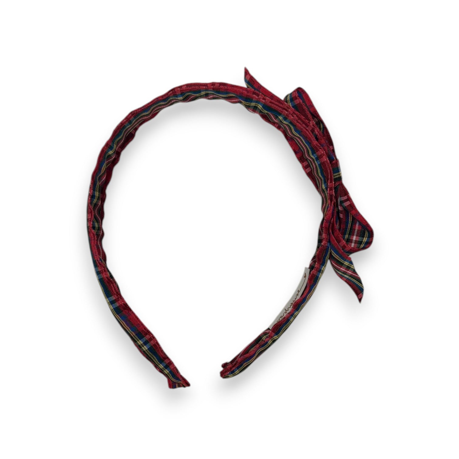 Eva's House Alice Headband W/Tartan Bow 5308