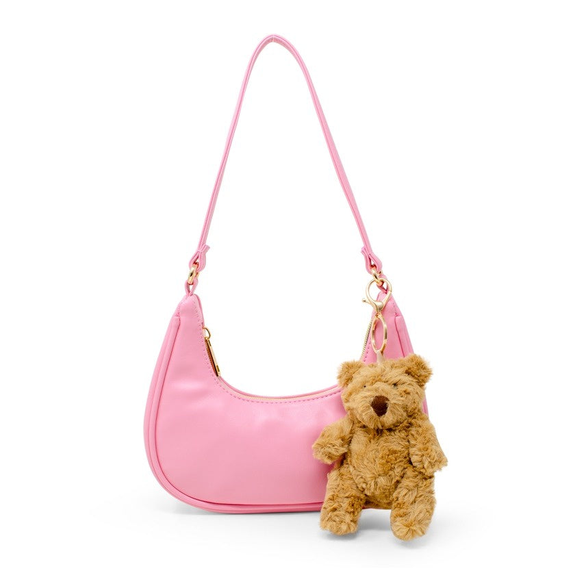 Tiny Treats Teddy Bear Charm  Shoulder Handbag- Pink