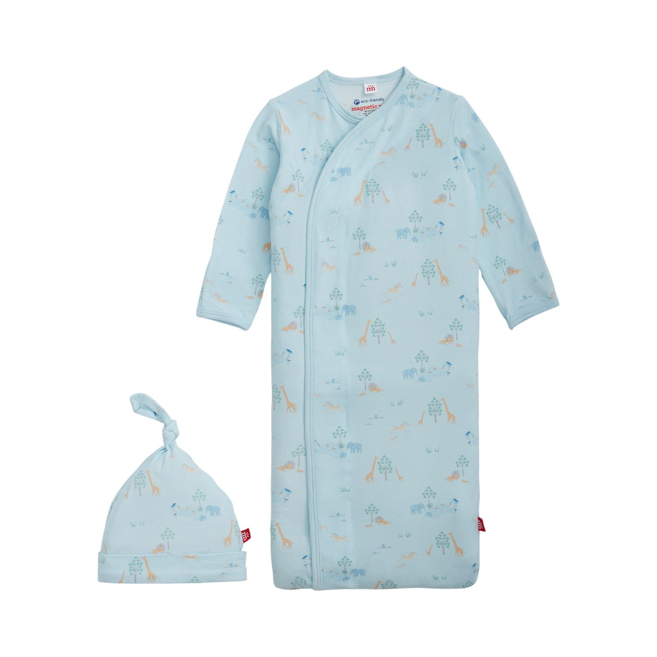 Magnetic Me Serene Safari Blue Modal Gown & Hat Set NB-3m5210