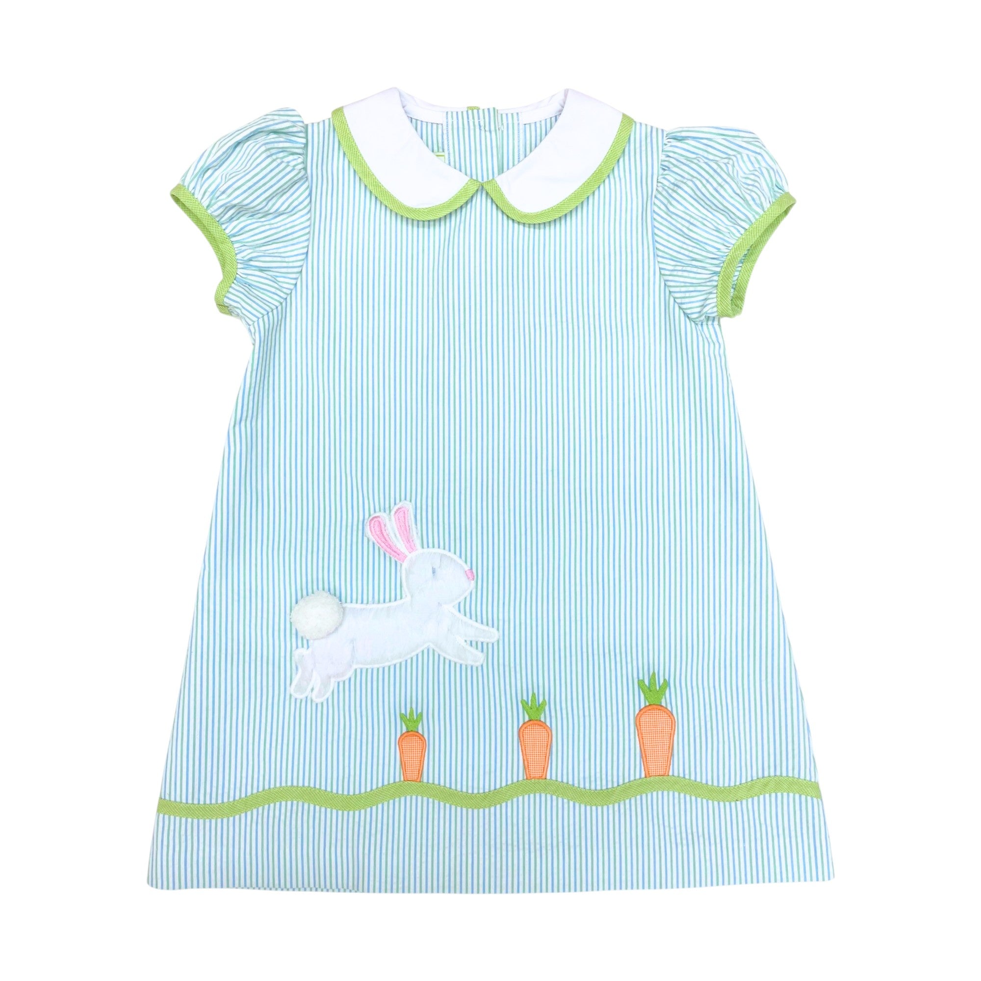 Zuccini Bunny Louisa Dress Mint Seersucker 5301