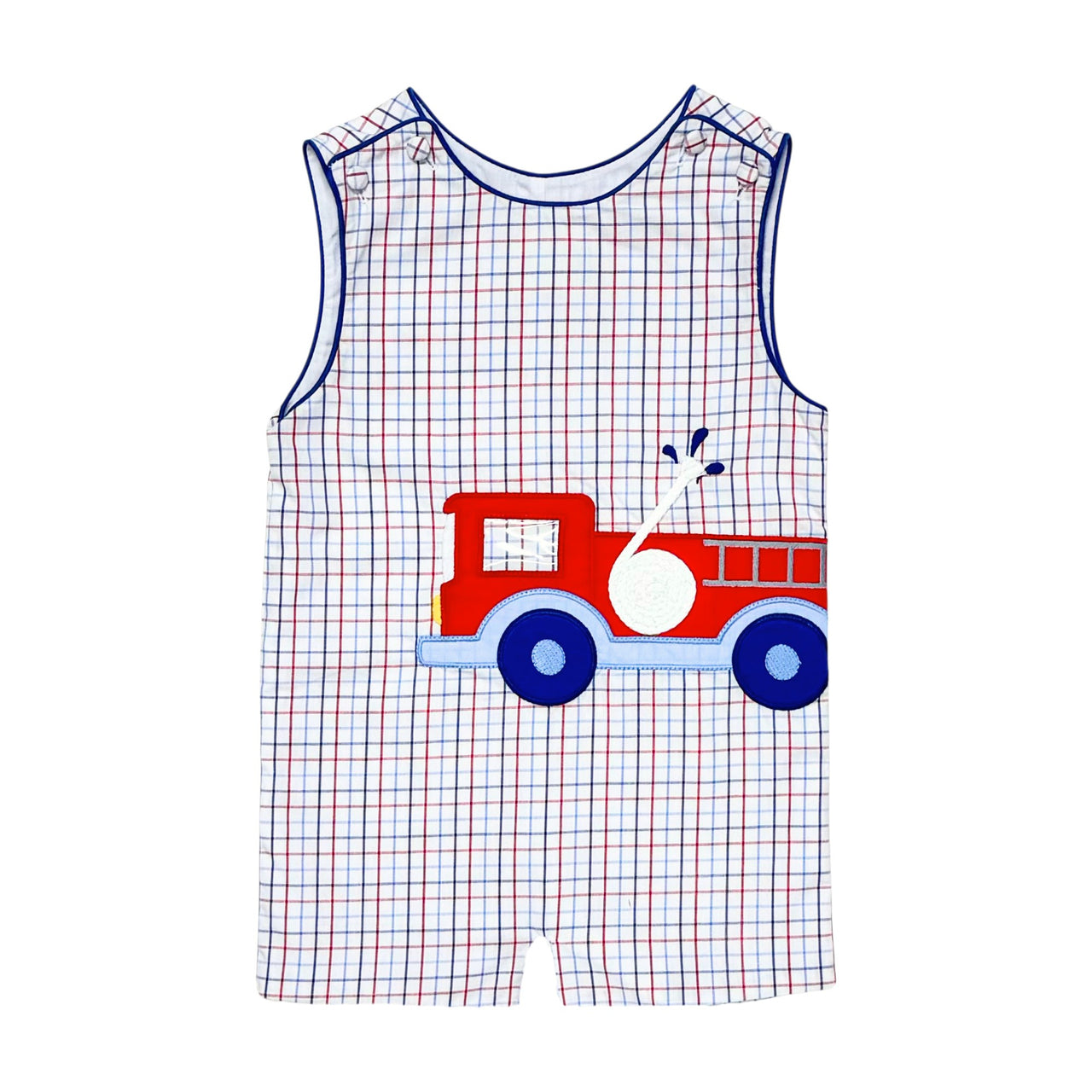 Zuccini Firetruck Ashton Shortall Star Spangled Windowpane 5301