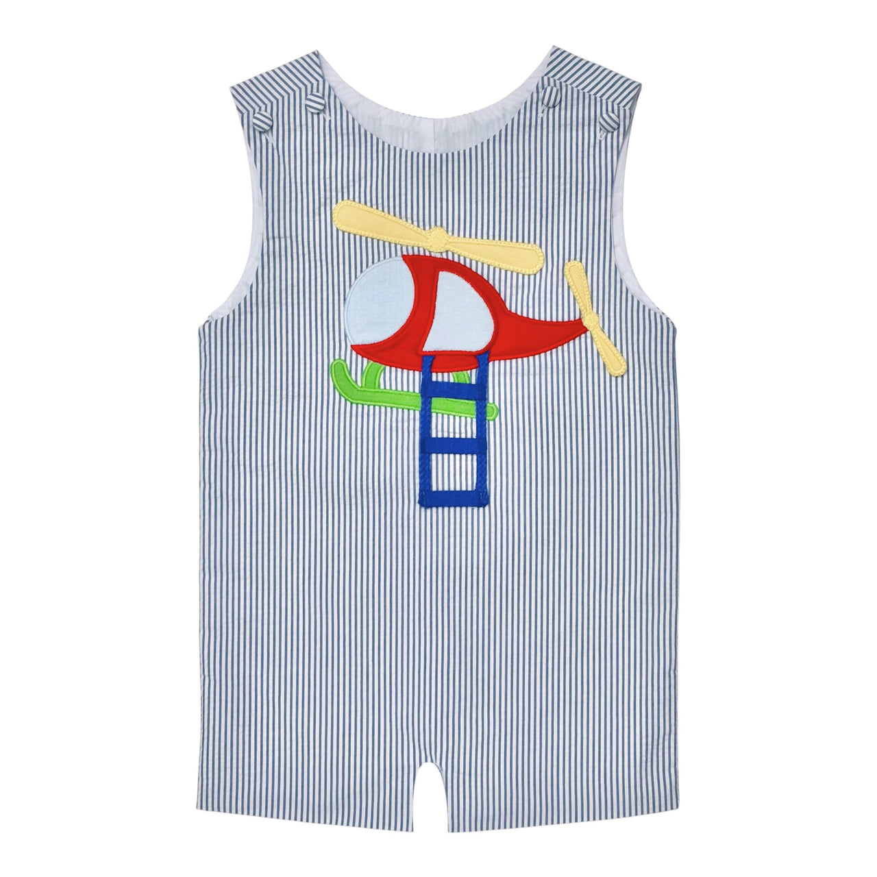 Zuccini Helicopter Ashton Shortall Royal Blue Stripe Seersucker 5301