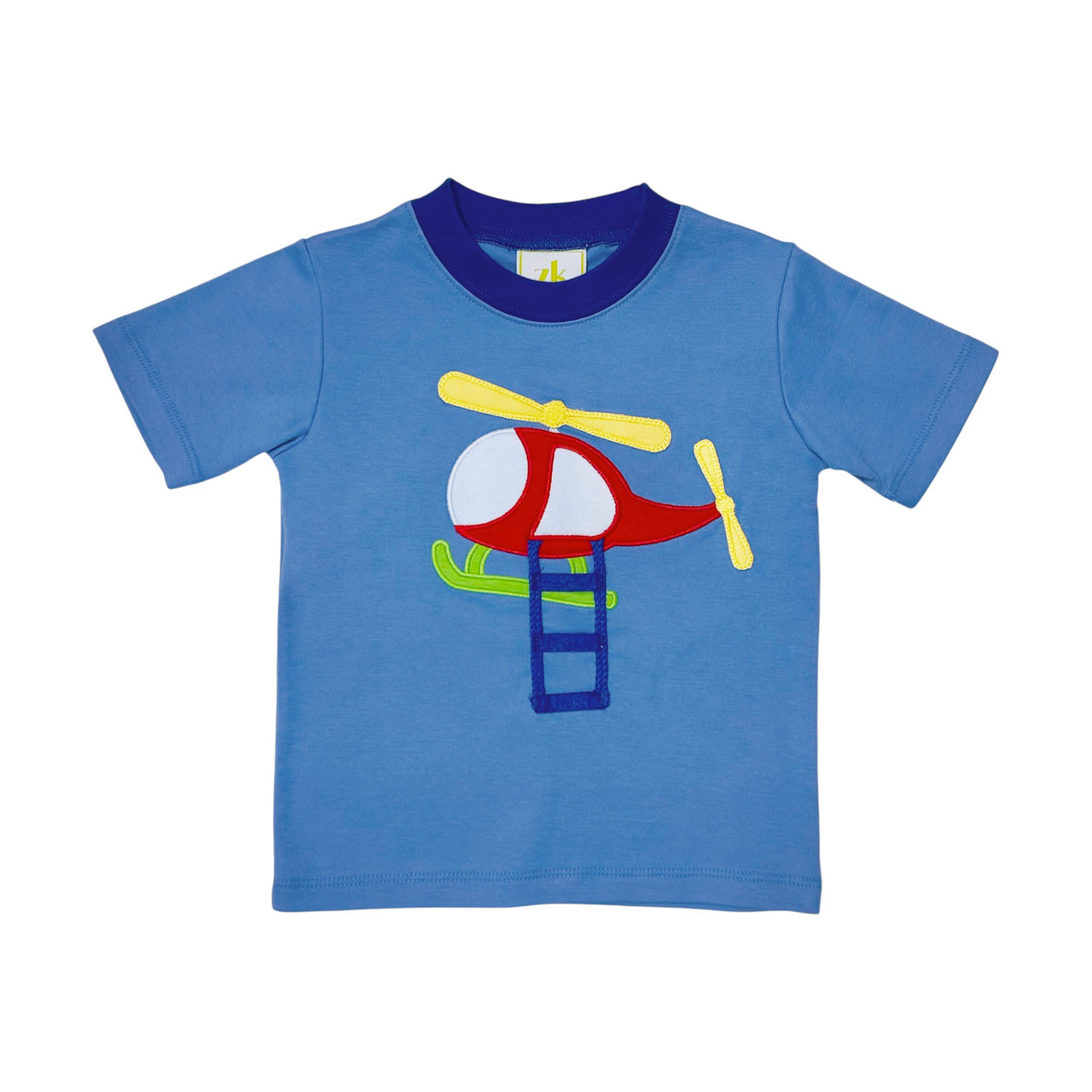 Zuccini Helicopter Harry's Play Tee Periwinkle Knit 5301