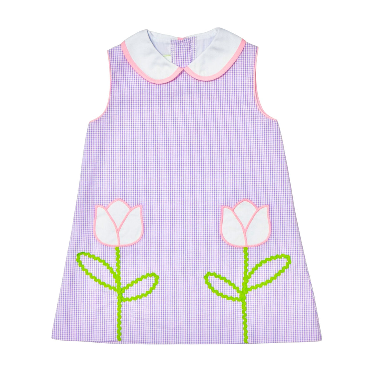 Zuccini Tulips Louisa Dress Lavender Mini Seersucker 5301