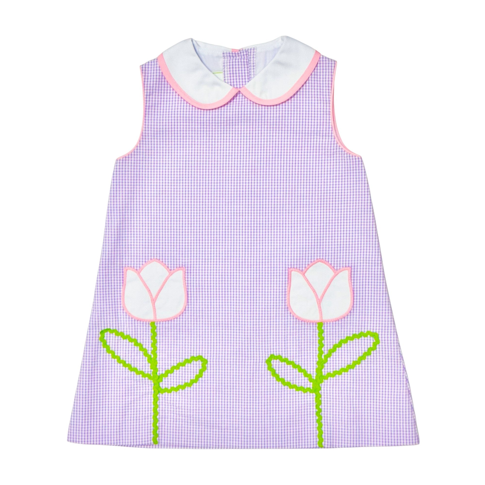 Zuccini Tulips Louisa Dress Lavender Mini Seersucker 5301