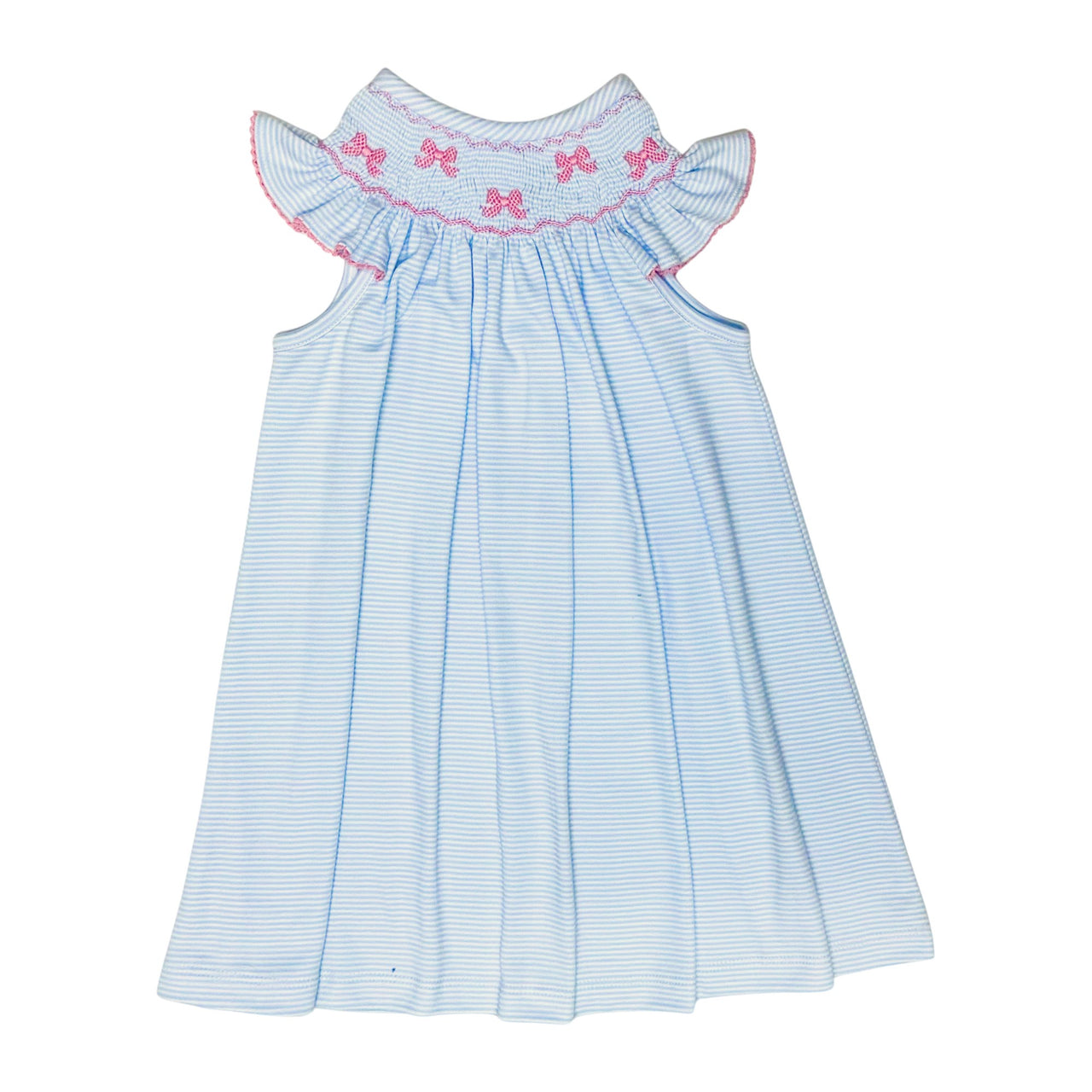 Zuccini Bows Bishop Dress Lt Blue Bitty Knit 5301