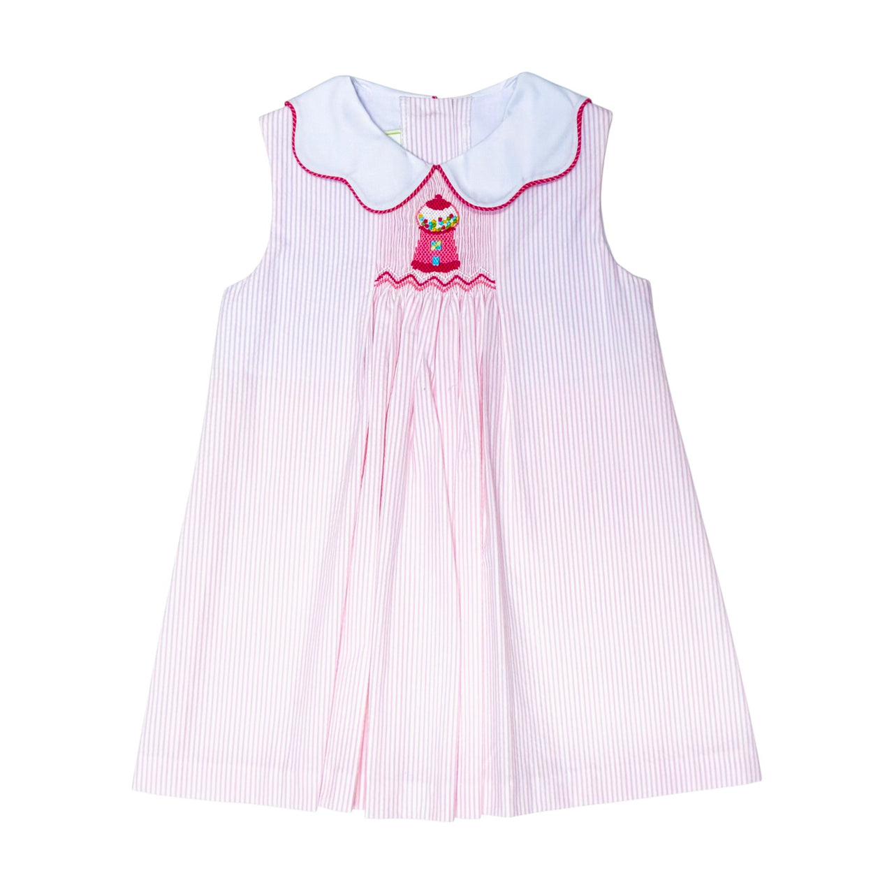 Zuccini Sweets Bryar Bloomer Set Pink Stripe Seersucker 5301