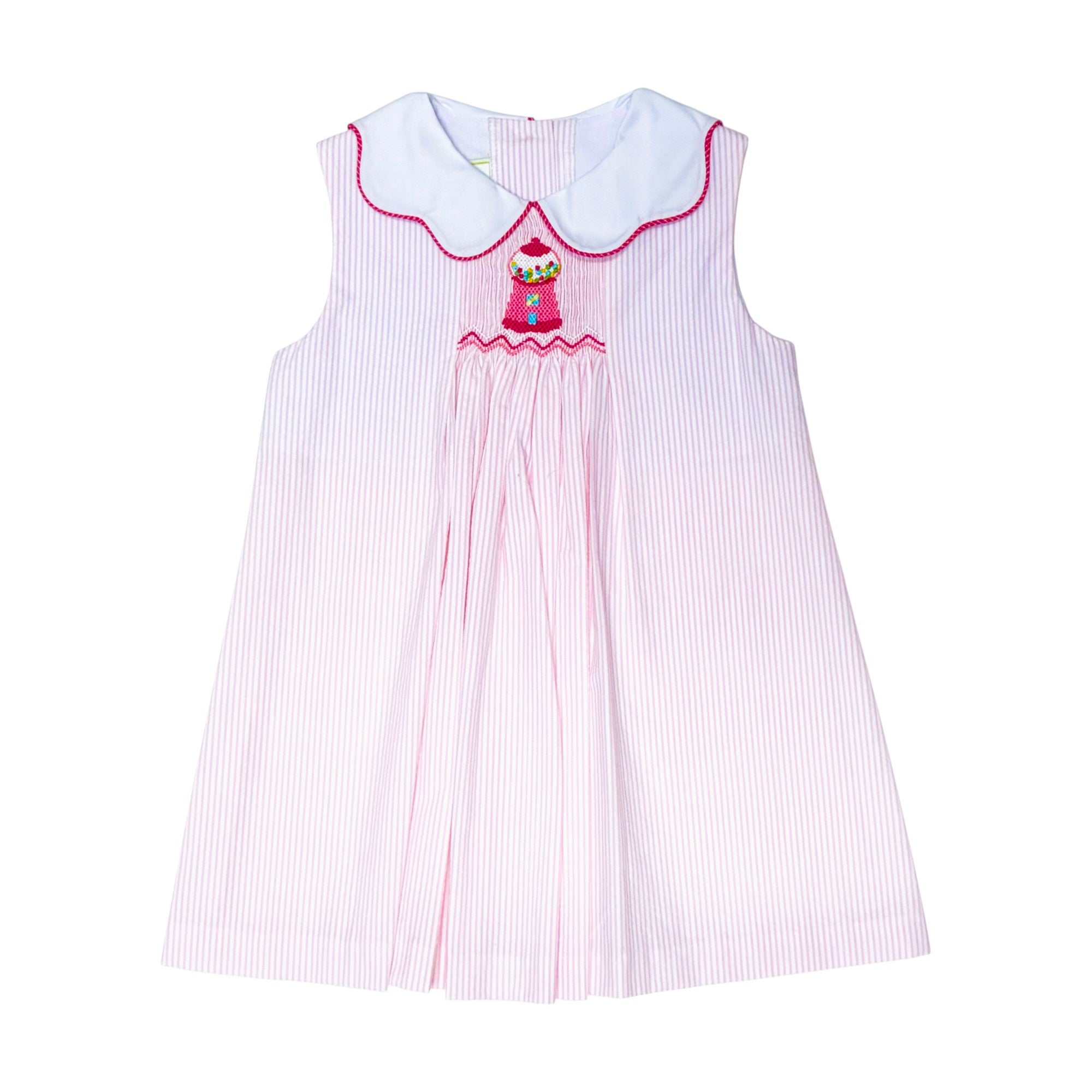 Zuccini Sweets Bryar Bloomer Set Pink Stripe Seersucker 5301