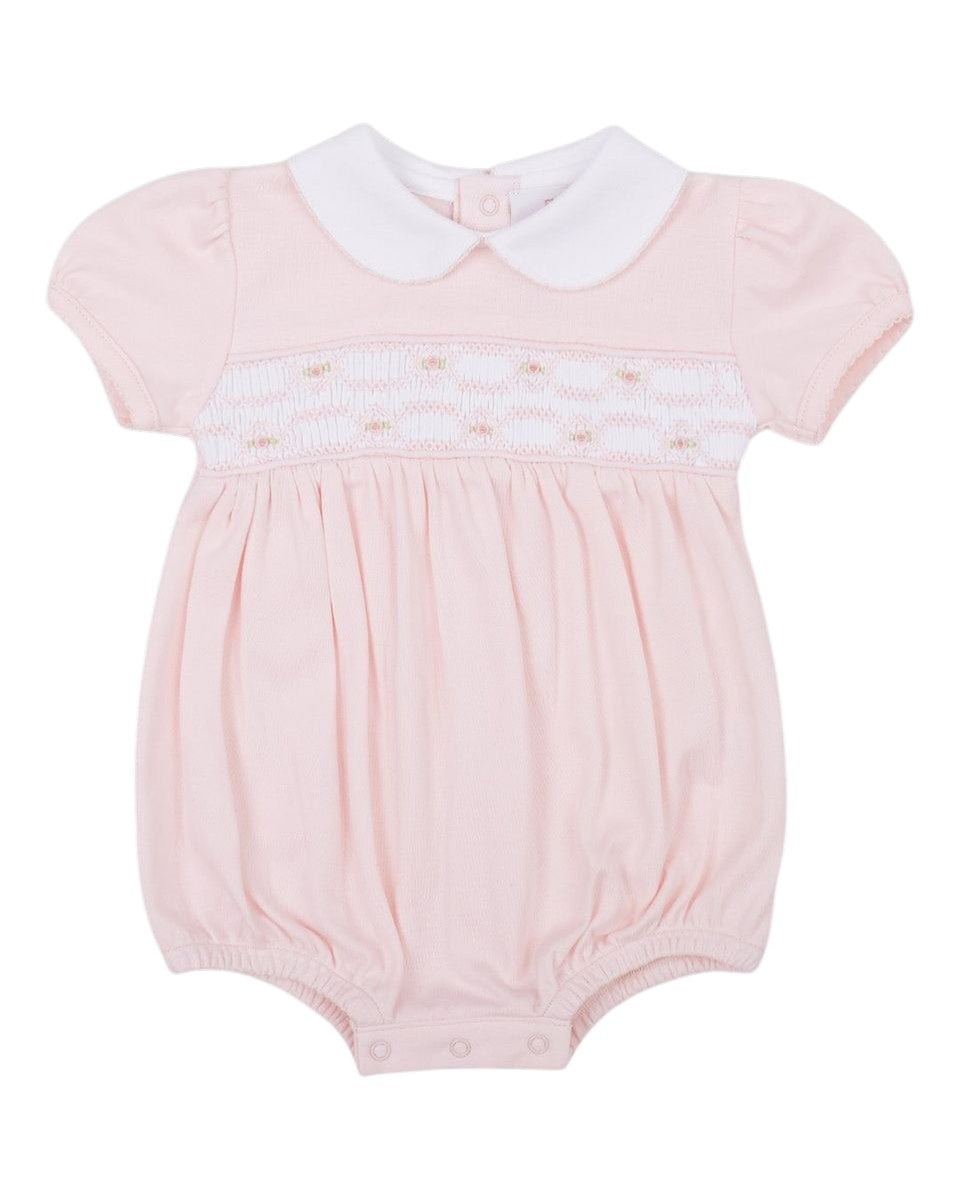 Miocotton Emma Smocked Pink Bubble 5301