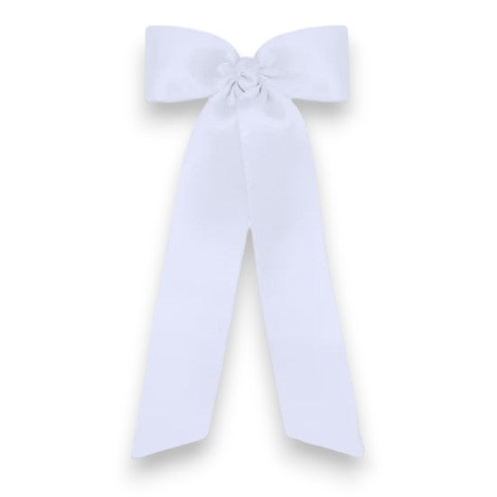 Wee Ones Medium French Satin Hair Bowtie with Knot Wrap and Streamer Tails