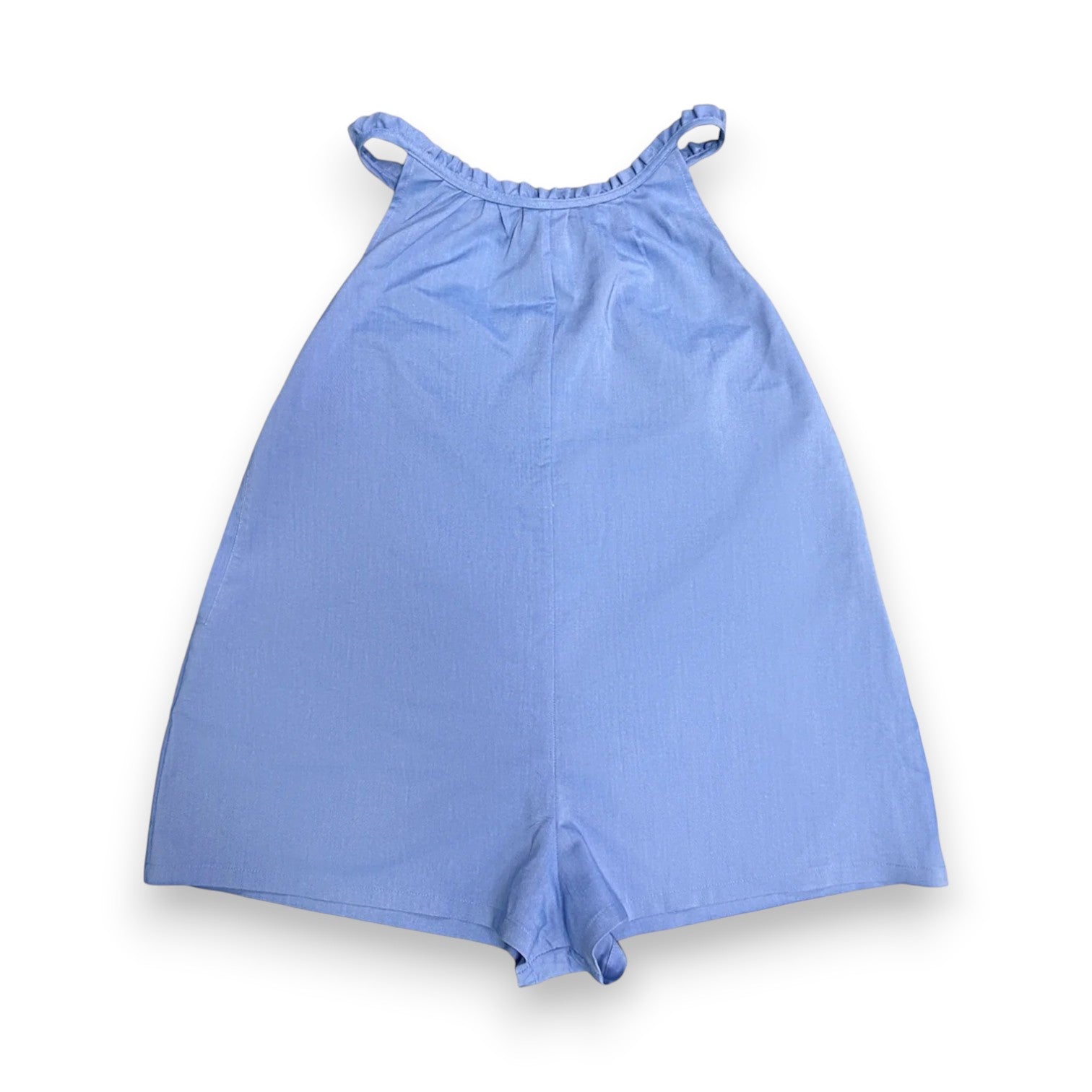 Little Olin Blue Chambray Romper A27