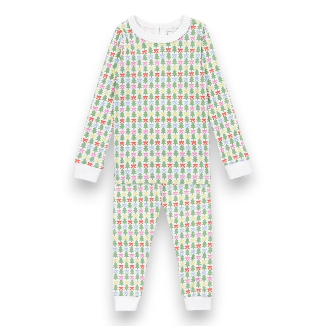 Lila & Hayes Tree Topper Bows Ava Girls' Pajama Pant Set 5309
