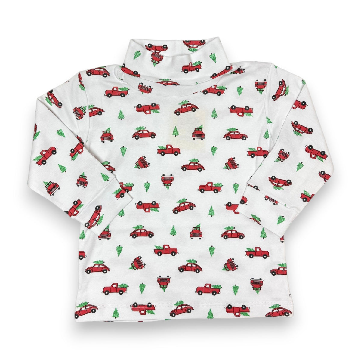 Luigi Printed Turtleneck Wht/Red Truck & Car W/X-Mas TreeITS001P-1512 5309