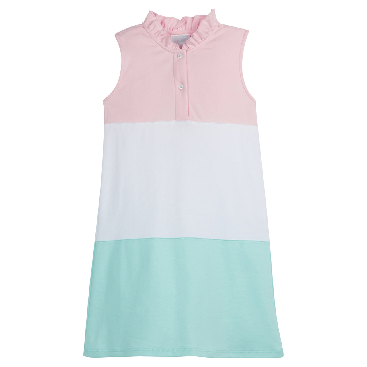 Little English Color Block Hastings Polo Dress Pink 5103