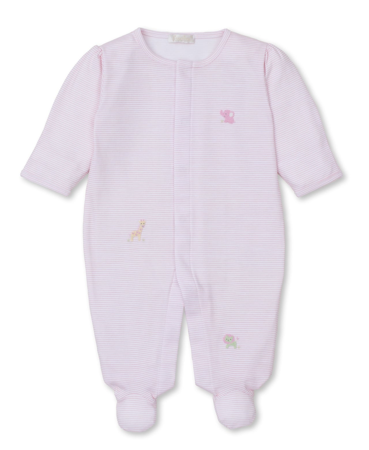 Kissy Kissy SCE Jungle Mates Footie W/Hand Emb STR Pink/White Stripe KGQ11124N-K650 5106