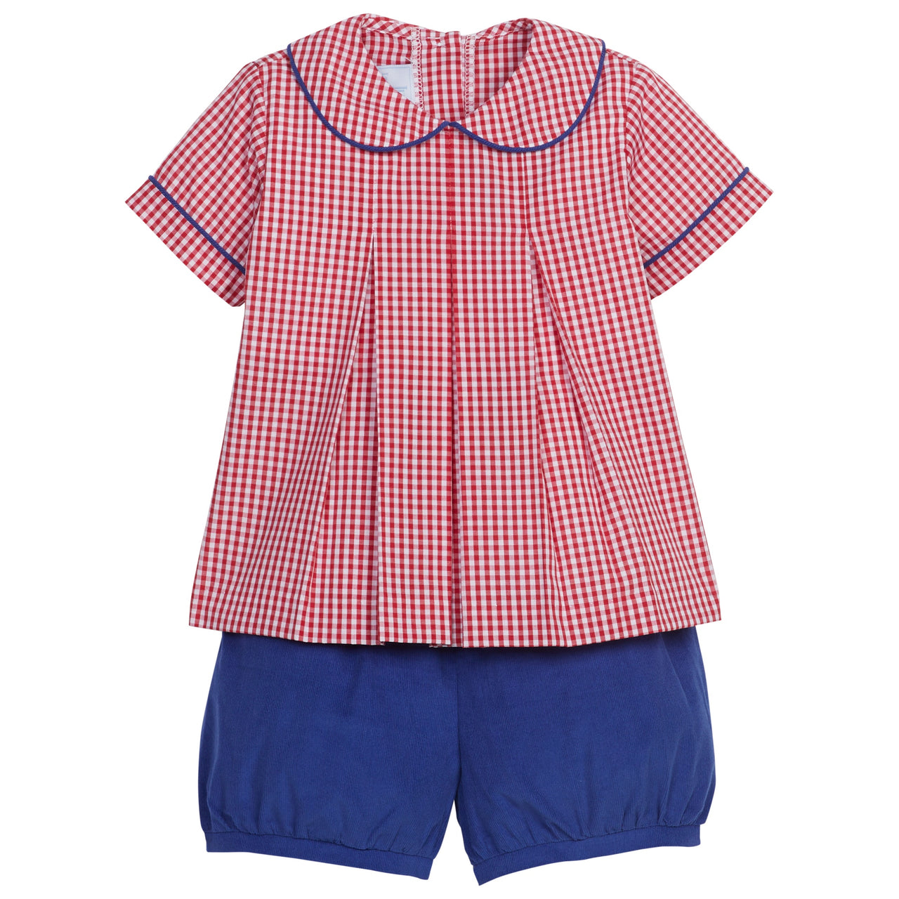 Little English Carson Short Set Red Gingham 5107