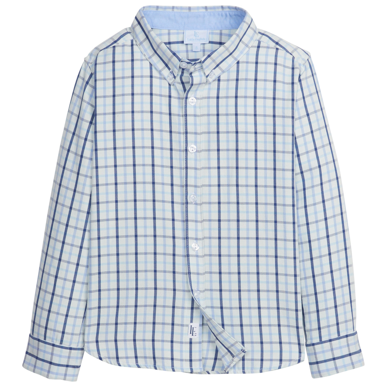 Little English Button Down Shirt Blue Ridge Plaid 5109