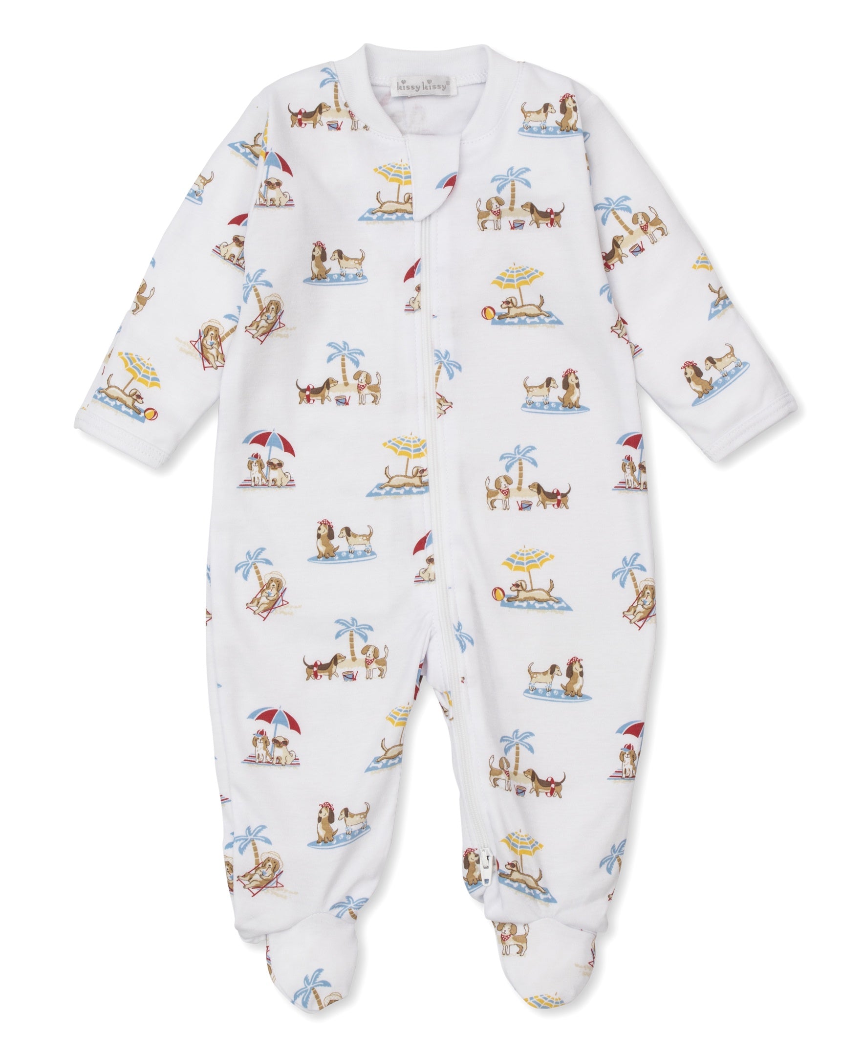 Kissy Kissy PJ's Puppy Beach Daze Footie W/Zip PRT KBQ12011N-K999 5201