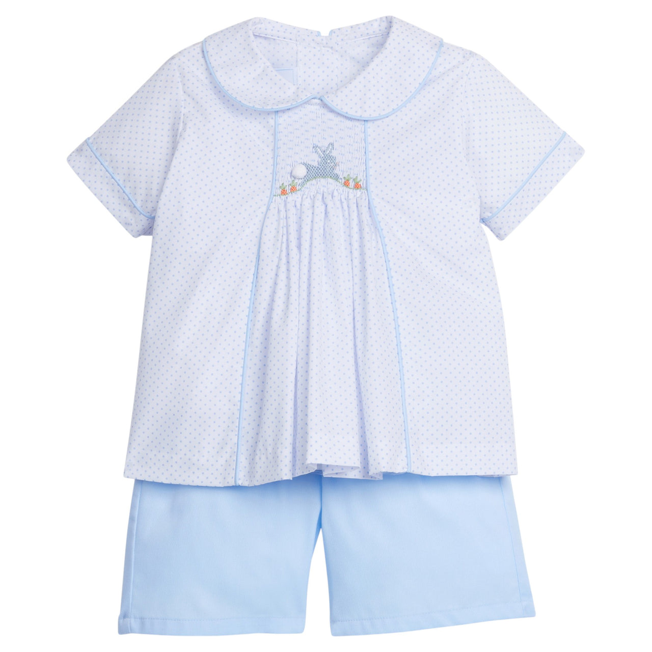 Little English Bunny Chest Smocked Short Set 5201