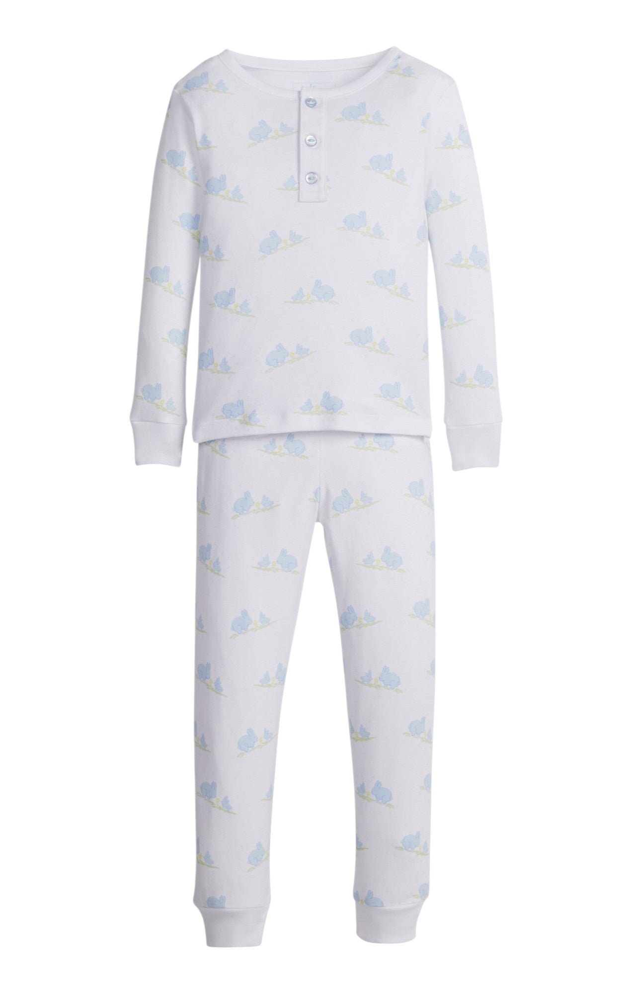 Little English Blue Bunnies Printed Jammies 5201