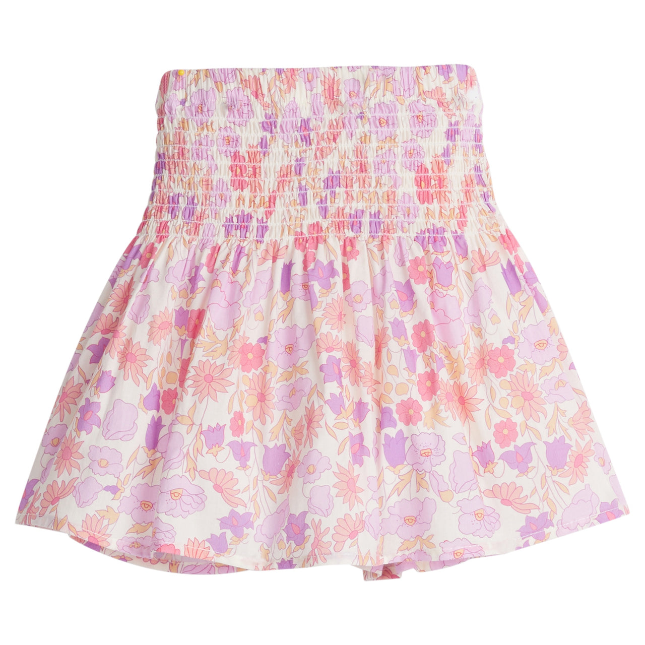 Bisby Shirred Circle Skirt Lisle Lavender Floral BS5025B 5201