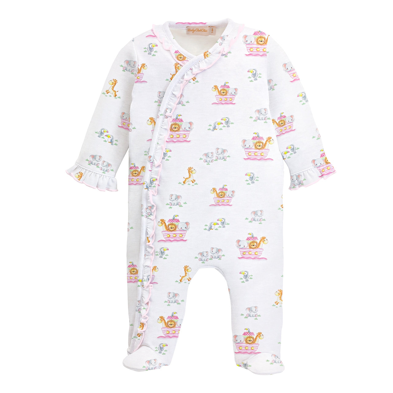 Baby Club Printed Footie W/Ruffle 5201