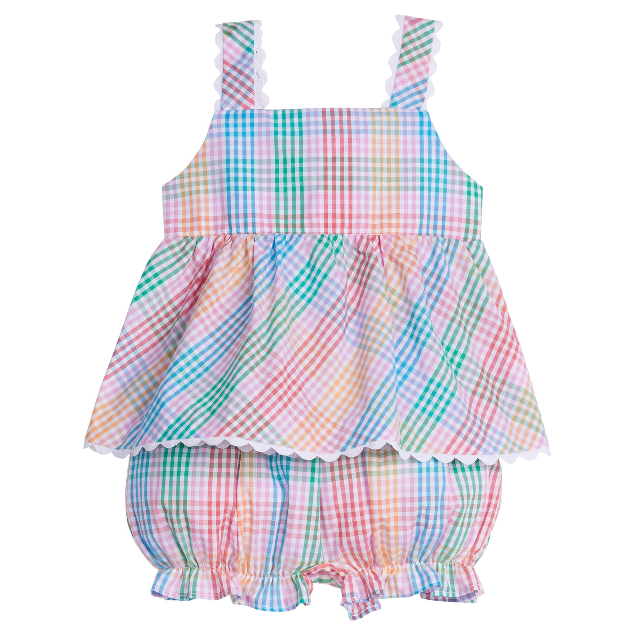 Little English Evie Bloomer Set Preppy Plaid 5202