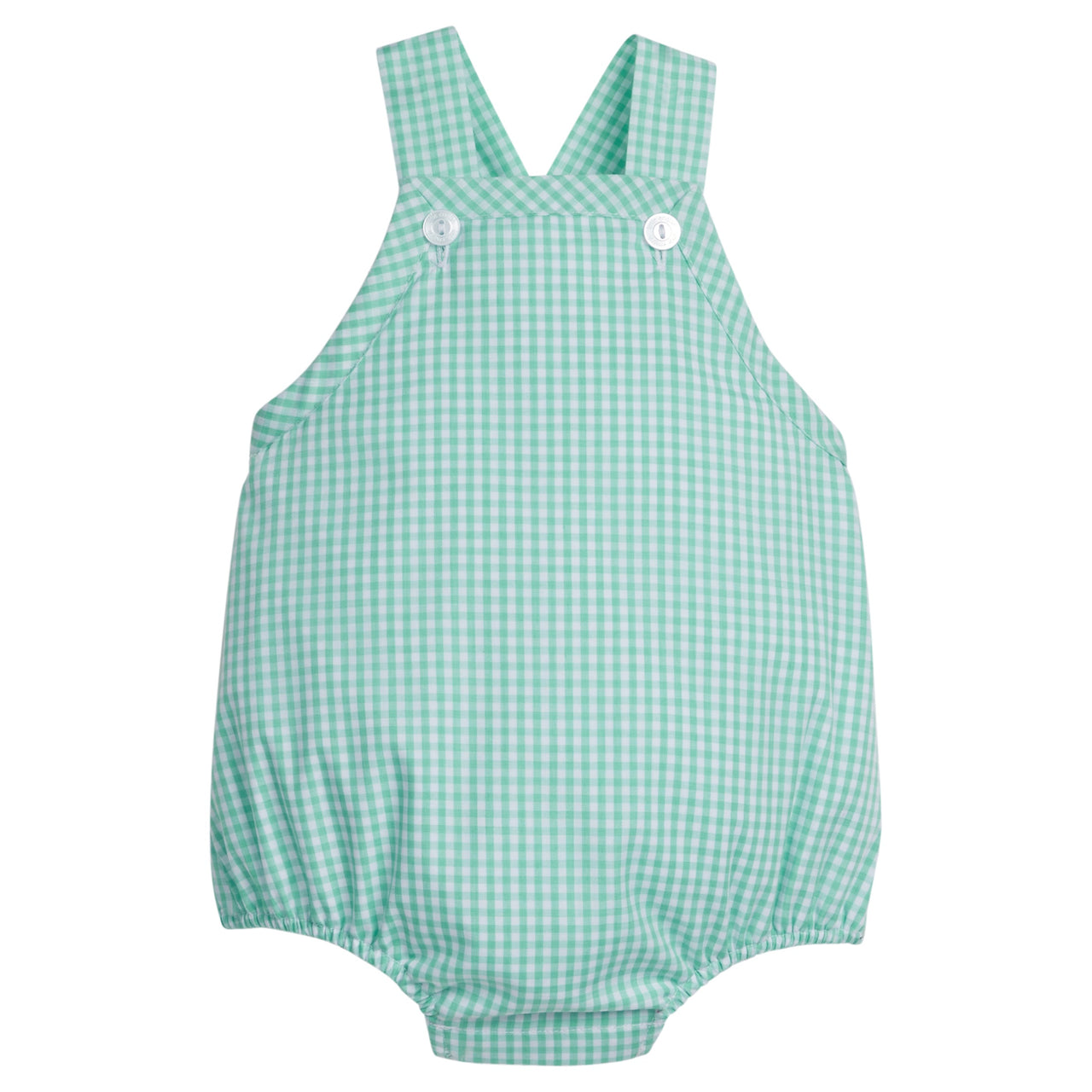 Little English Sawyer Sunsuit Aqua Gingham 5202