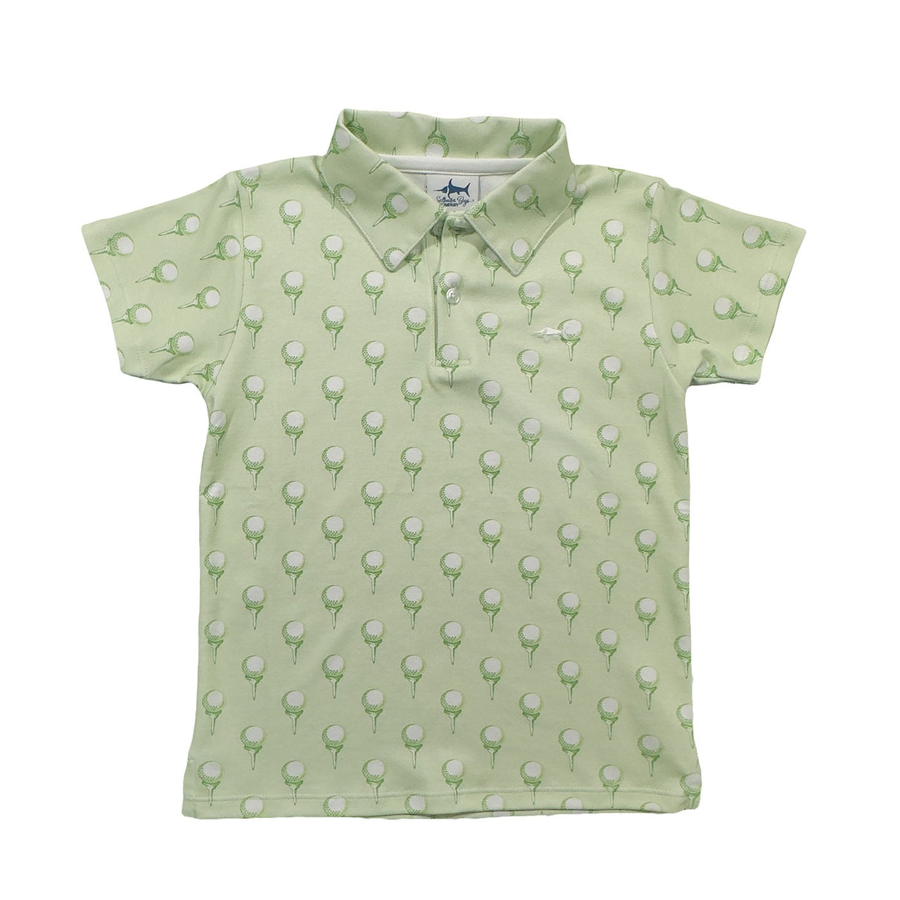 Saltwater Boys SBC Signature SS Pima Polo Green Golf Print 1161 5202