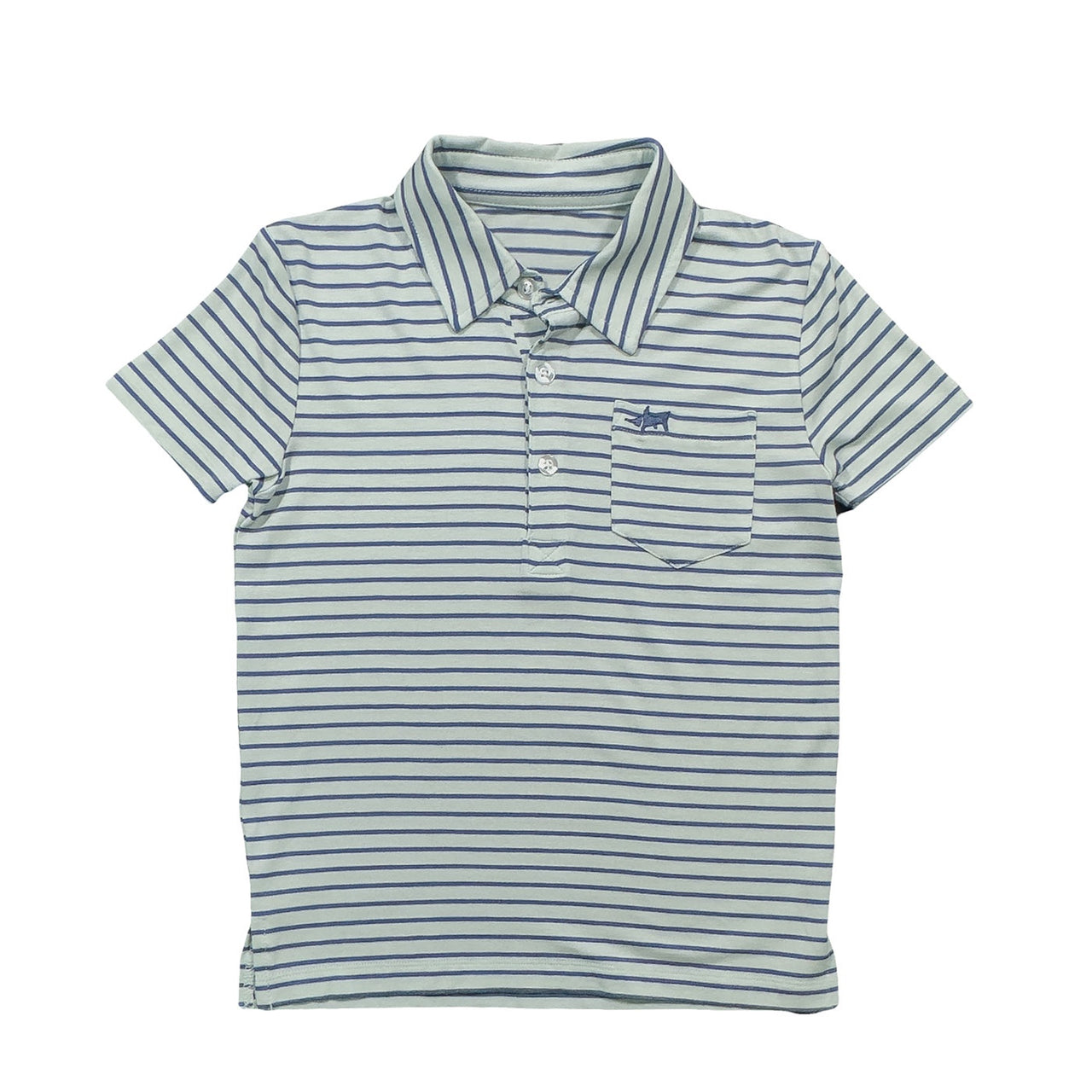 Saltwater Boys Banks SS Polo Light Blue Stripe 7051 5202