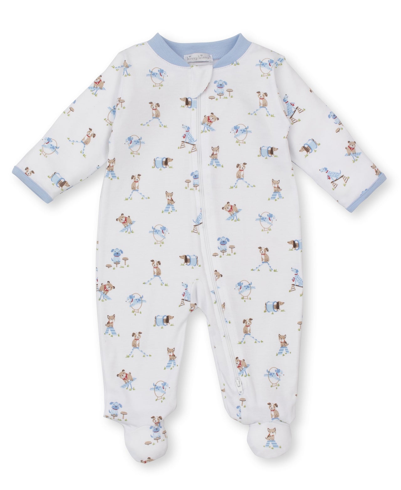 Kissy Kissy Playground Pups Footie W/Zip PRT KBQ11571N-K999 5202