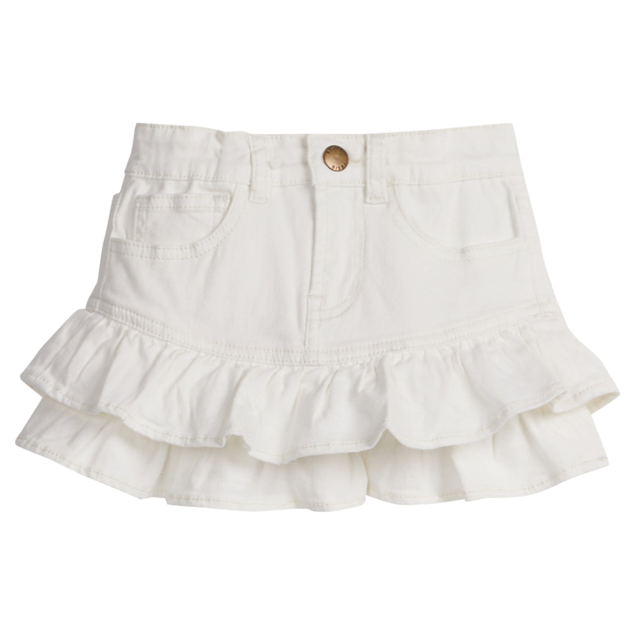 Bisby Denim Mini Skirt Ivory 5202