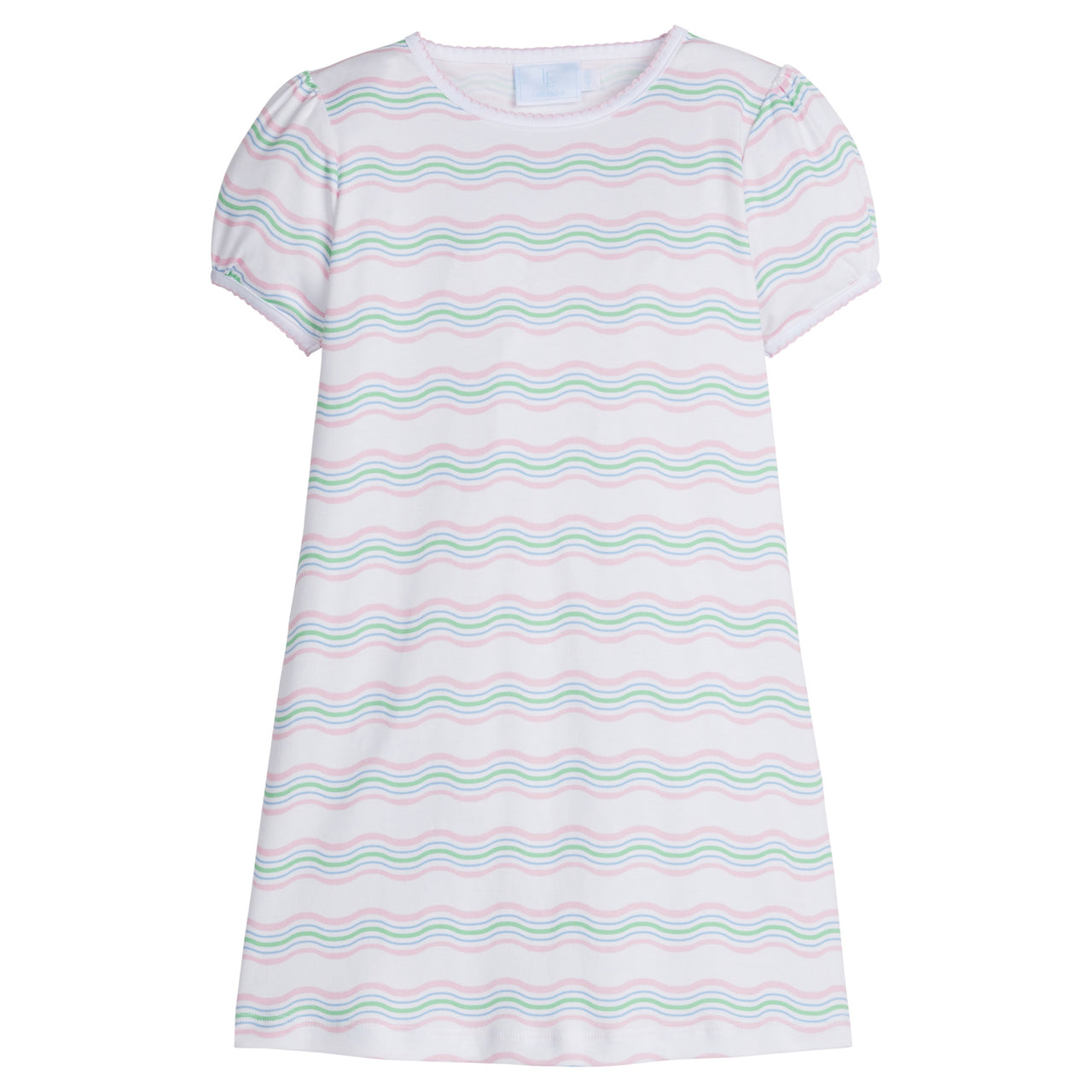 Little English Printed T-Shirt Dress Squiggle Stripe 5203