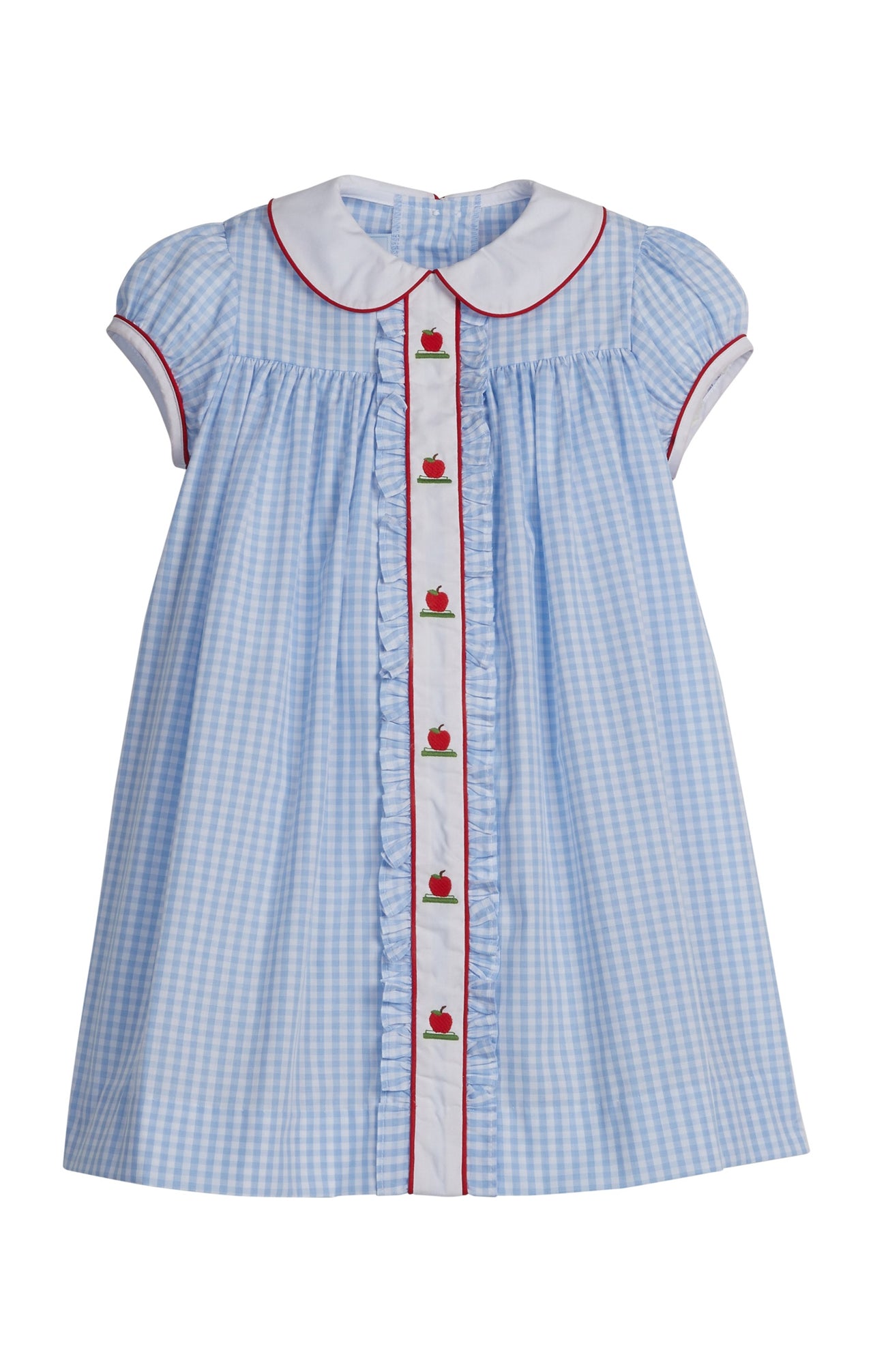 Little English Ruffled Sally Dress Apples 5207